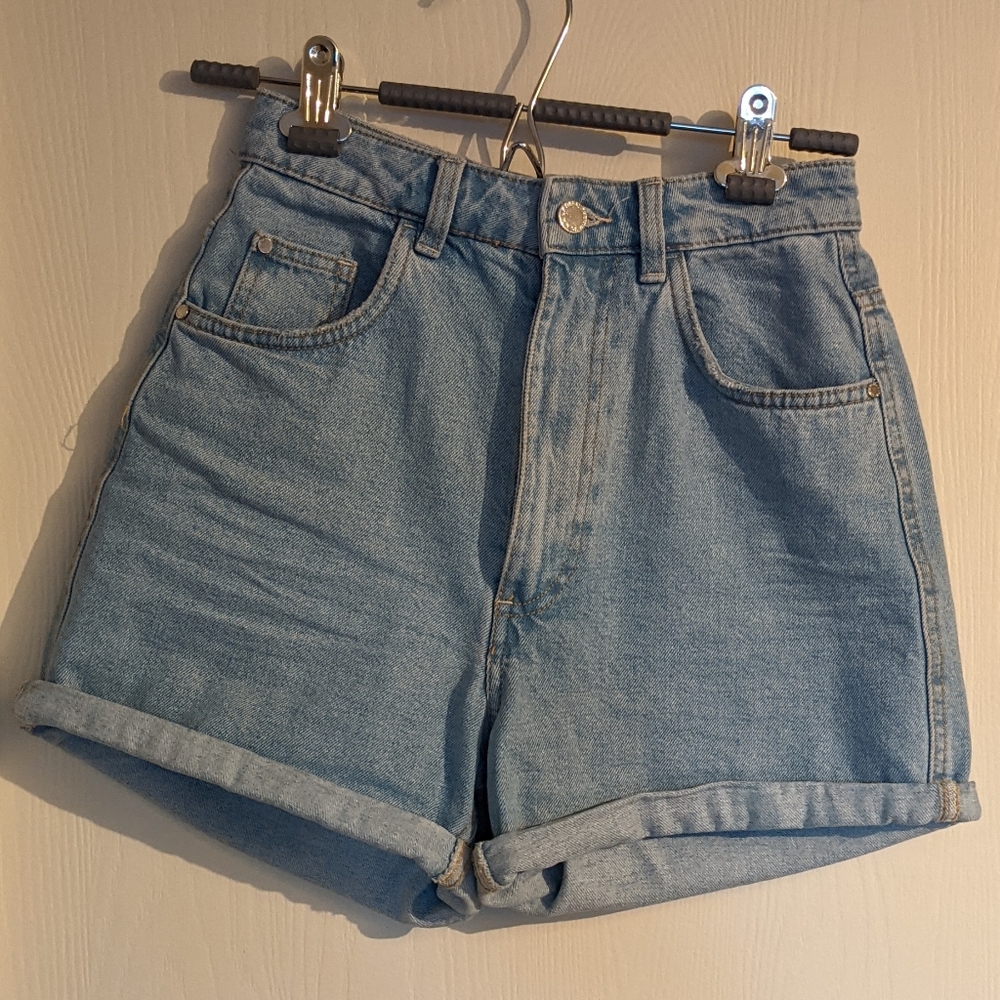 Zara High Waisted Mom Shorts